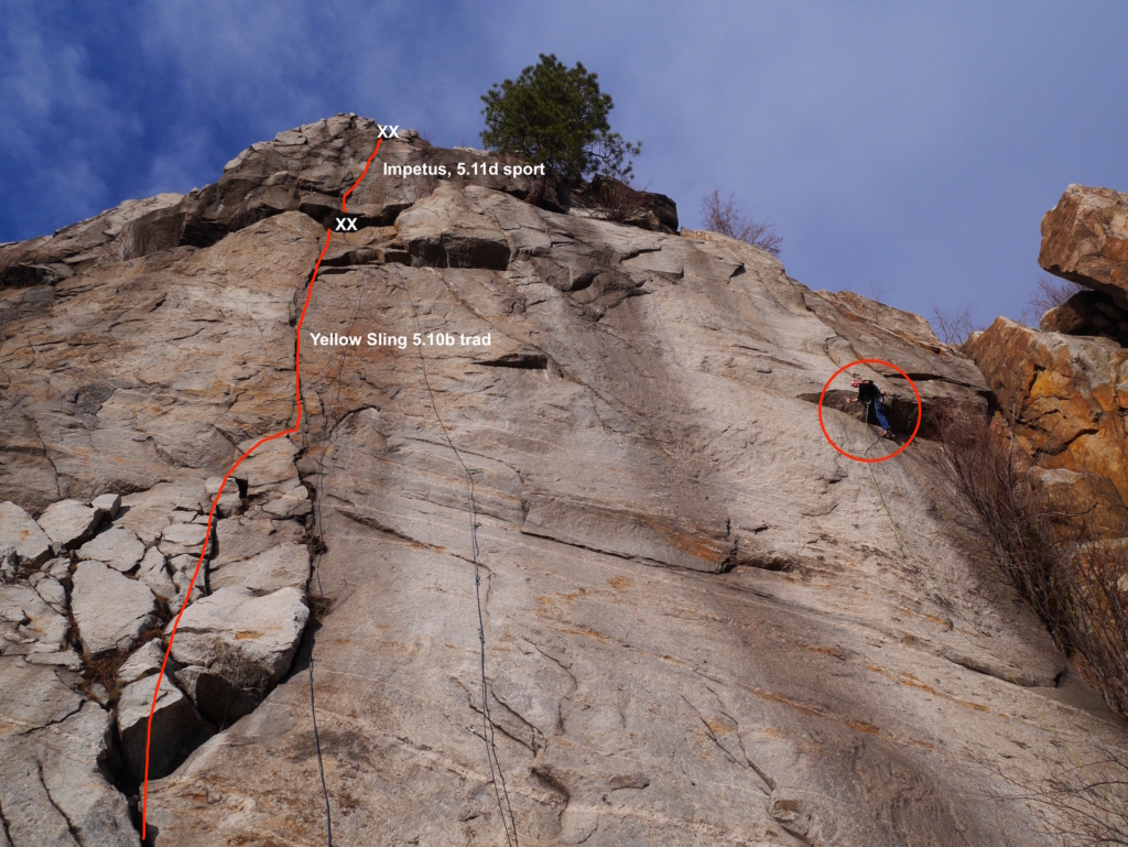 best-rock-climbs-in-castlegar-yellow sling